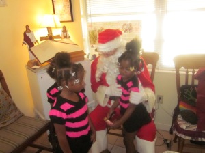 Kiah said to her sisters" This is the REAL Santa Claus!